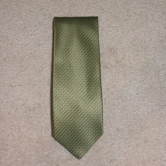 Brioni Green Crisscross Classic Width Silk Tie